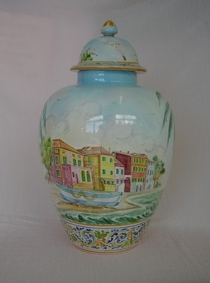 Ceramiche d-Arte di Albisola - Passeggiata a mare. Celle Ligure.